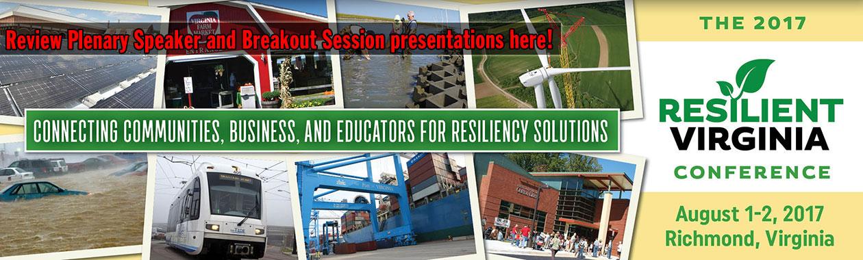 Resilient Virginia Conference 2017 Resources Available