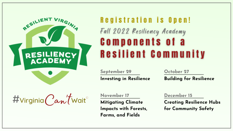 Register Now for the Fall 2022 Resiliency Academy