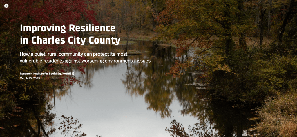 Storymap: Improving Resilience in Charles City County