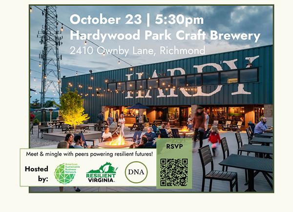 Sustainable Businesses Networking Happy Hour Oct 23